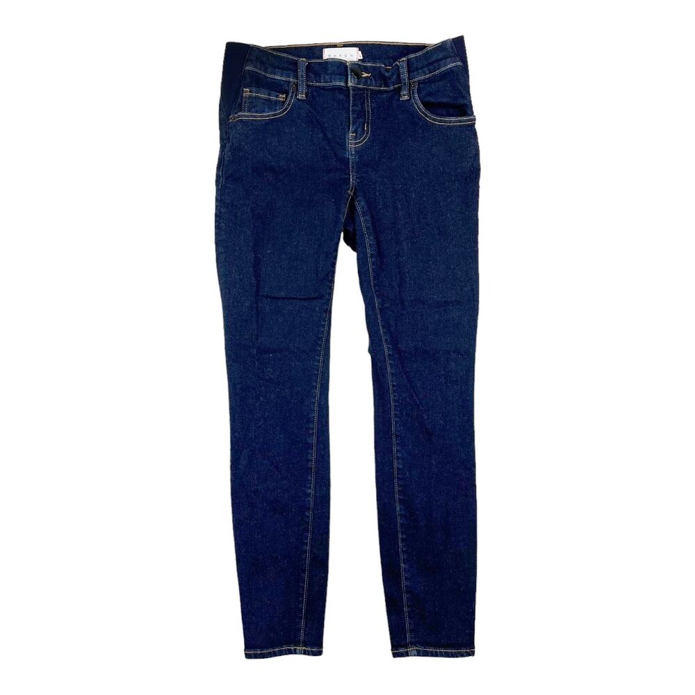 Hatch Dark Wash Super Expandable Waist Stretch Maternity Skinny Jeans Size 25